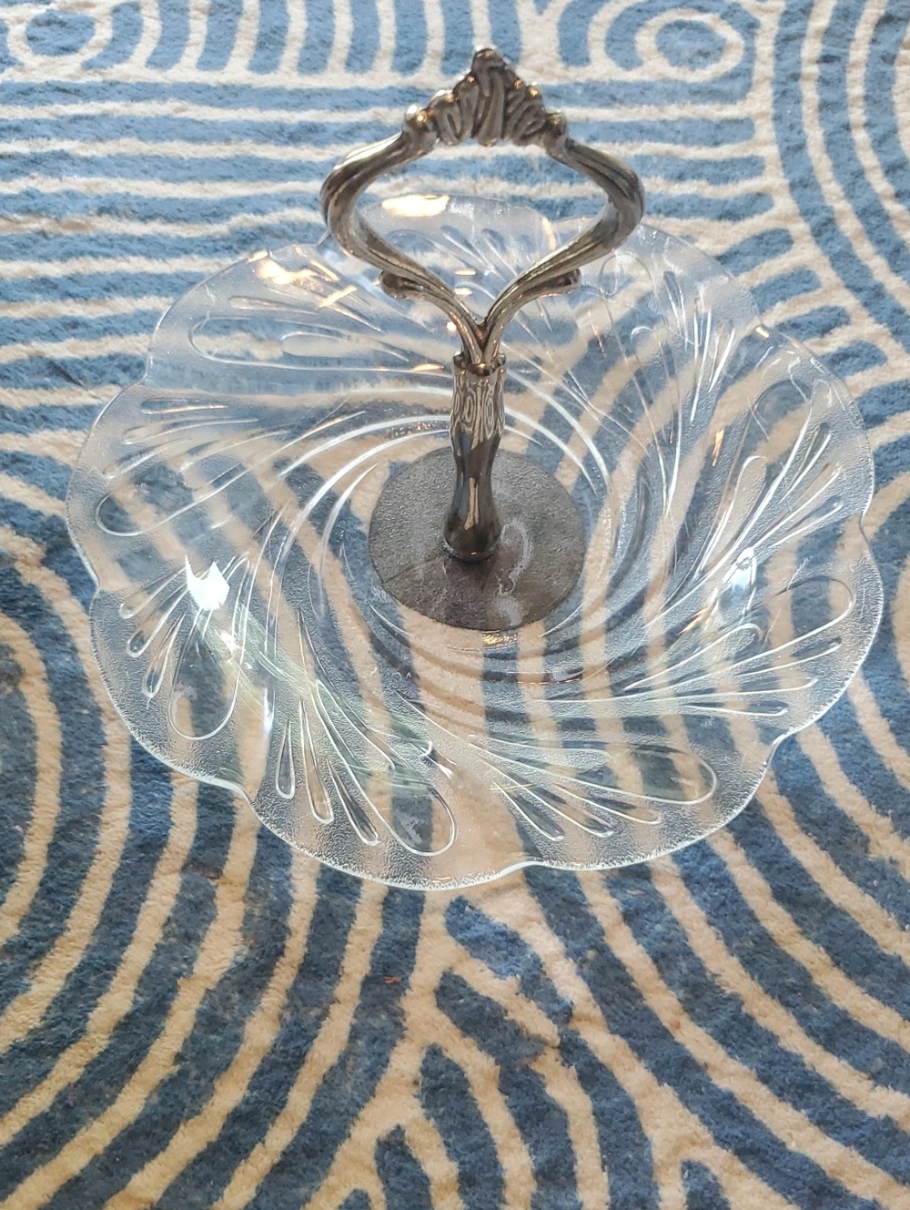 Antique Glass Crystal Candy Dish